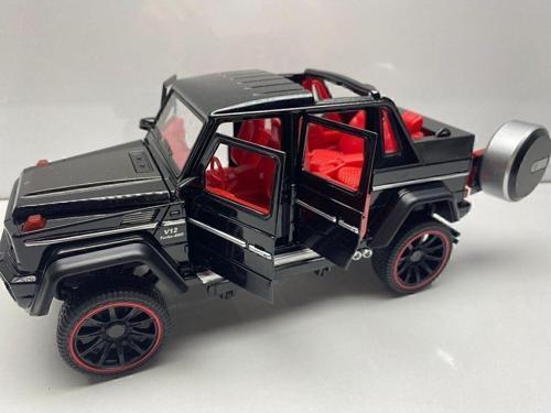 Mercedes G Jip Diecast Büyük Metal Model Araba 1:22 Sesli Işıklı Kaput Bagaj Kapılar Açılabilen Jip