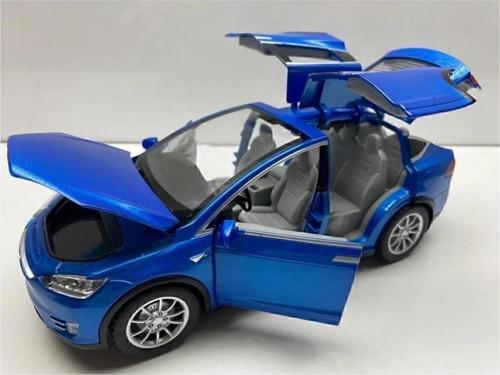 Oyuncak Tesla Araba Die Cast Model Metal Koleksiyon 21 Cm Araç Sesli Çek Bırak Demir Araba