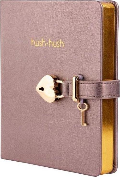 Hush Hush Kilitli Defter 80 gr 160 Yaprak Çizgili Mor