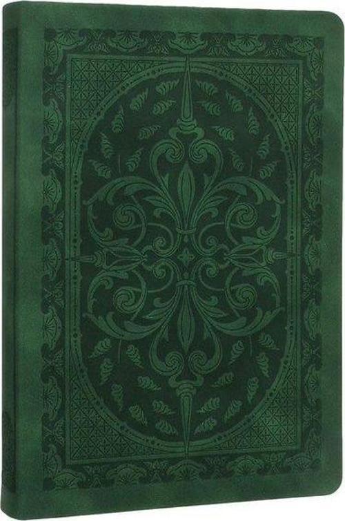 Vintage Old Book Defter 14x20 cm 80 gr 160 Yaprak Çizgili Koyu Yeşil