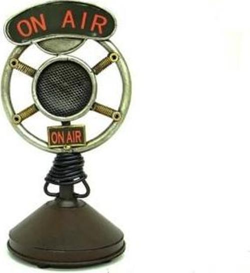 El Yapımı Dekoratif Vintage Mikrofon
