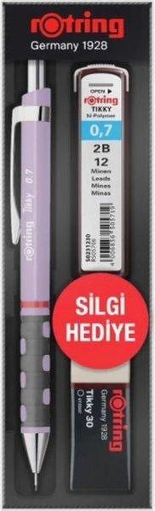 Tıkky Min Silgi 3 lü Okul Seti- 0.7 Lila