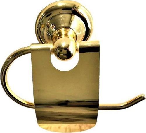 dicle Gold Banyo Aksesuarı,Sarı Altın Renk Kapaklı Tuvalet Kağıtlığı