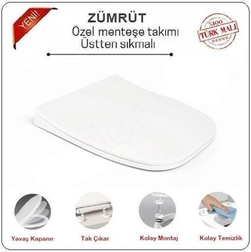 SLİM KARE YAVAŞ KAPANIR KLOZET KAPAĞI ZÜMRÜT