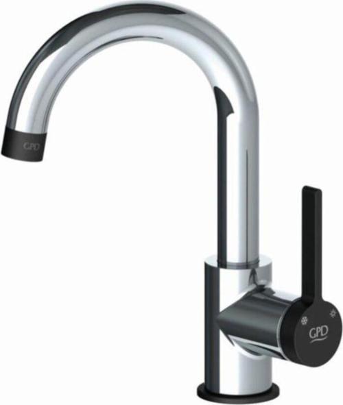 Gildo Mtl165-K-S Tek Gövde Lavabo Bataryası Siyah - Krom