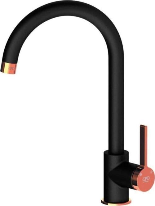 Gildo Tek Gövde Eviye Bataryası Siyah + Rose Gold Mte165-S-R
