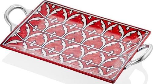 Corallo Servis Tepsisi Kırmızı 18x11 cm