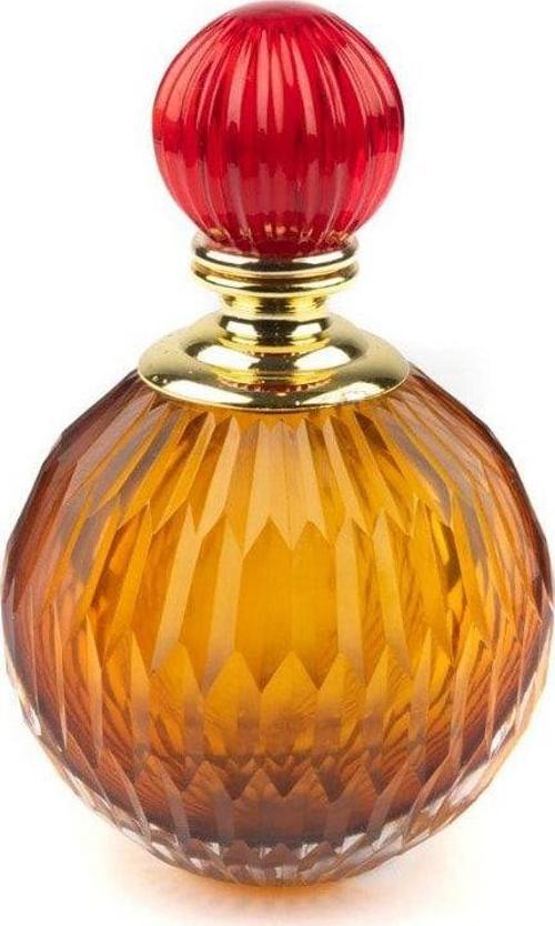 Amber Kırmızı Cam Parfüm Şişesi 8 x 13 cm