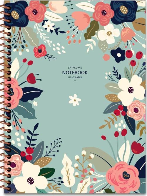 16.5x22.5 Çizgili Defter La Plume Flowers - Bahar