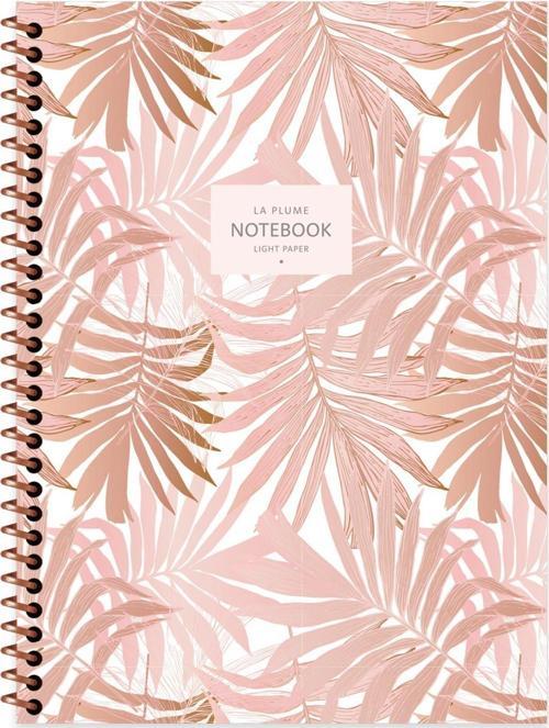 16.5x22.5 Çizgili Defter La Plume Leaves - Kahve