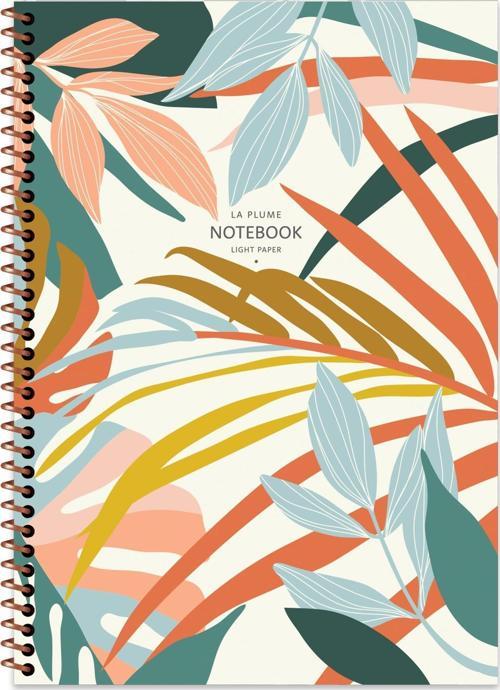 A4 Çizgili Defter La Plume Flowers - Tropik