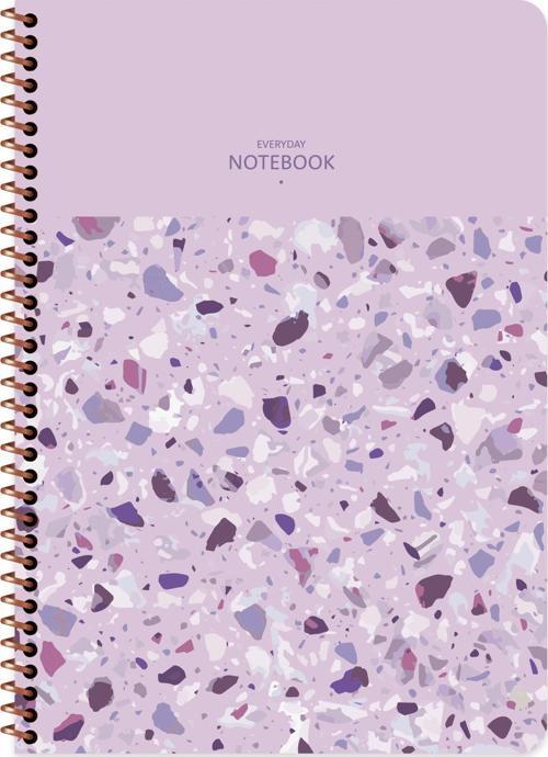 A4 Kareli Defter Terazzo - Lila