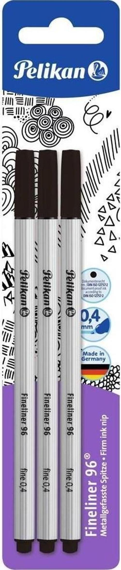 Fineliner 3'lü Blister - Siyah