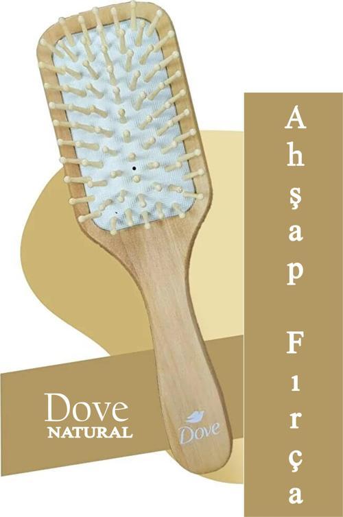 Ahşap Geniş Saç Fırçası Orta