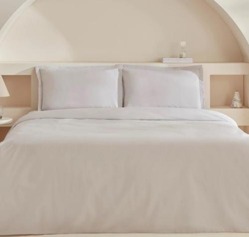 White Collection Lavin %100 Pamuk Çift Kişilik Nevresim Takımı Taş