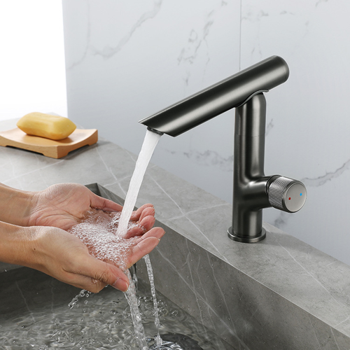  Modern Black Mat Siyah Tezgah Üstü Lavabo Bataryası Özel Tasarım Döner Banyo Lavabo Bataryası