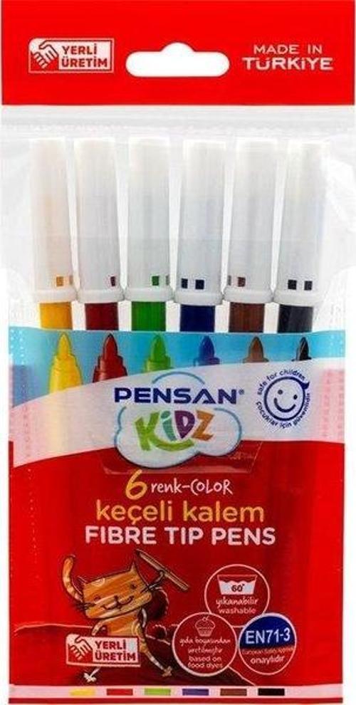 Kidz Keçeli Boya Kalemi 6 Renk Pe34000Kk6R