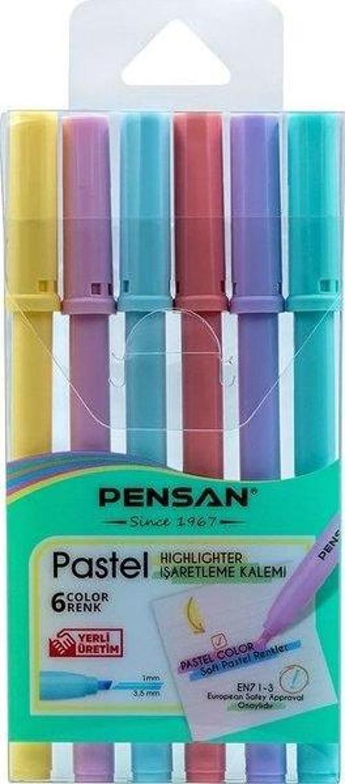 6 Renk Pastel Kesik Uç Keçeli Kalem Pe99096Kç6