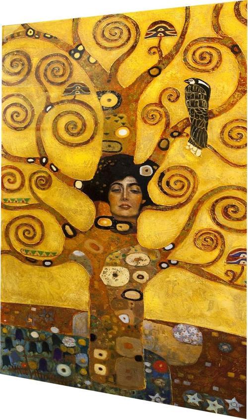 Gustav Klimt Hayat Ağacı Cam Tablo  