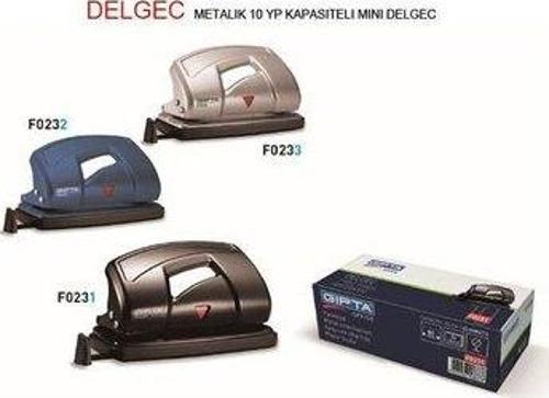 F0233 10 Yaprak Kapasiteli Delgeç Makinesi Metalik Gümüş