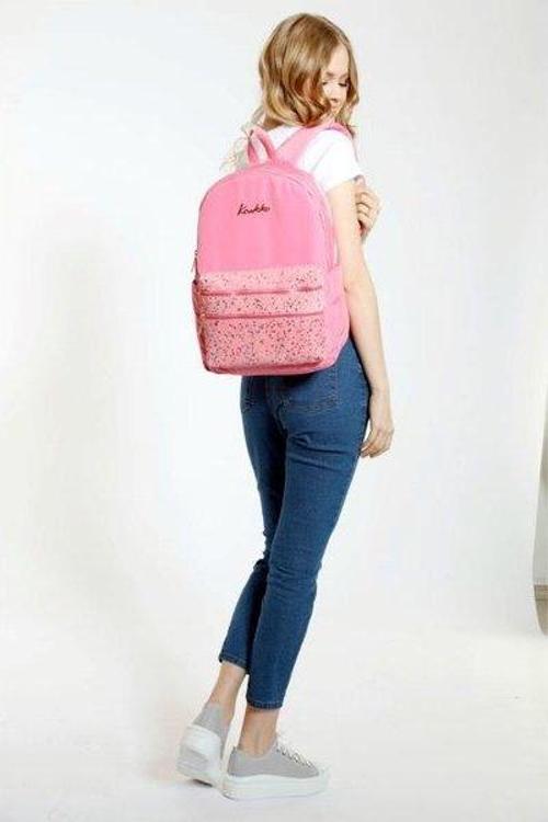 Magıc Dreams Sırt Çantası Taşlı Pullu-Pembe K1546