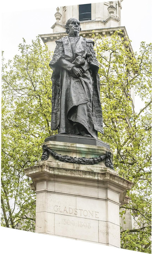 Londra Aldwych'teki Gladstone Heykeli Cam Tablo