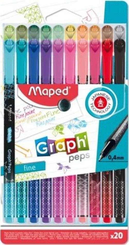 Fineliner Desenli 20 li Desenli 0.4 Uç 749051