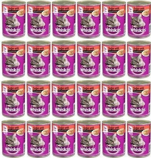 Sığır Etli Yetişkin Kedi Konserve Yaş Maması 24X400 gr (Yeni)
