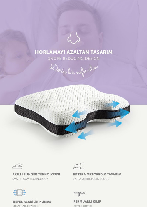 Visco Horlama Azaltıcı Ortopedik Pro Yastık