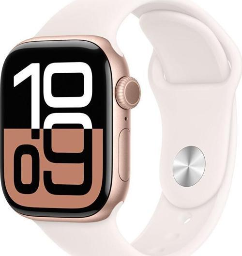 Watch Series 10 GPS 42mm Roze Altın Rengi Alüminyum Kasa ve Bulut Pembesi Spor Kordon Akıllı Saat