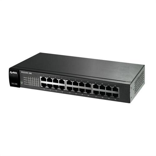 ES1100-24E 24 Port, MegaBit, Yönetilmez, Fast-Ethernet, Sessiz, Masaüstü Switch