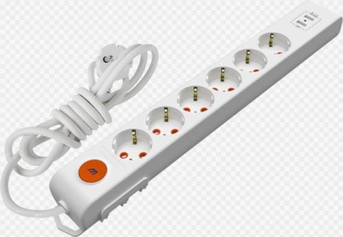 Rı-Tech 6lı 2mt Anahtarlı  2Usb  Topraklı  Grup Priz  (001 175 650002 02 00)