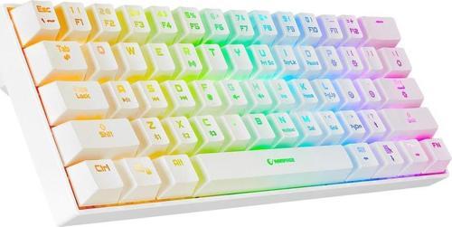 KB-RX63 B-ATOM Beyaz Bluetooth RGB Backlight RED SWITCH Mekanik Q 63 Tuşlu Oyuncu Klavyesi