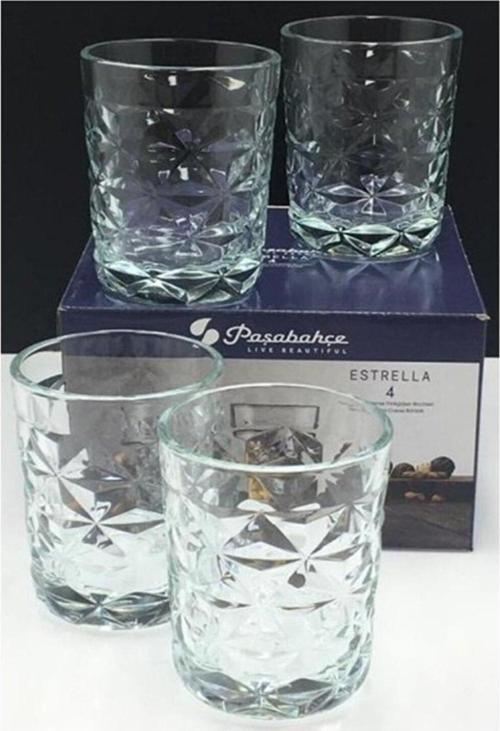 estrella 4 lü viski bardak - viski meşrubat bardağı 520514