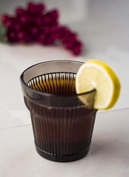 Akrilik Füme 6'lıi Kısa Bardak & Su Meşrubat Kahve Yanı Bardağı 300 ml ( Cam Değildir )