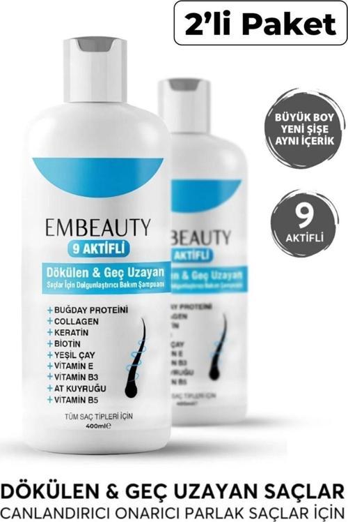 Kolajen Ve Keratin Saç Dökülmesine Karşı Hızlı Sac Uzatan Dolgunlaştırıcı Besleyici Şampuan 2Li Set