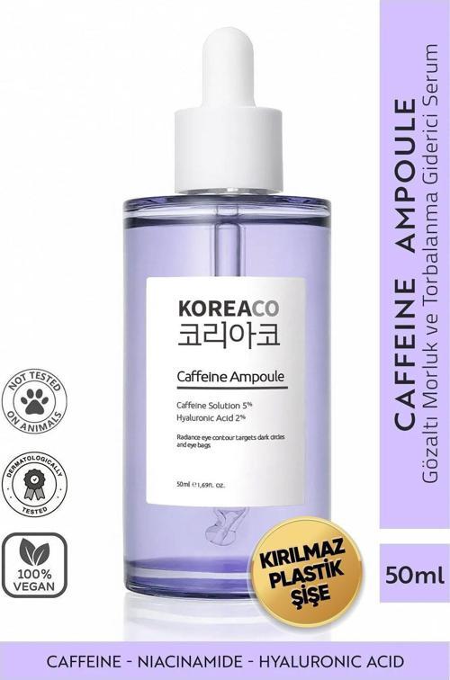 Caffeine Ampoule Gözaltı Torba & Koyu Halka Karşıtı