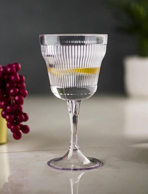 Akrilik Şeffaf Tekli Kadeh & Su Meşrubat Kahve Yanı Bardağı 300 ml ( Cam Değildir )