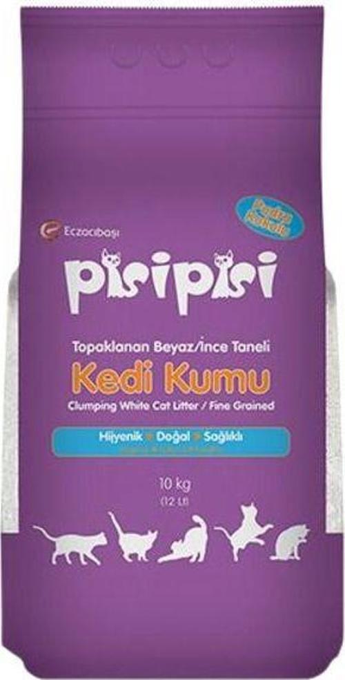 Eczacıbaşı İnce Taneli Bebek Pudralı Kokulu Doğal Kedi Kumu 10 Kg (12 Lt)