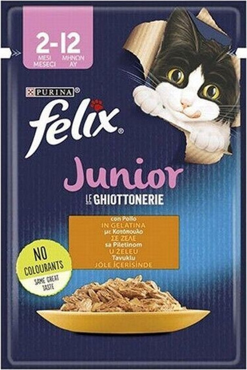 Pouch Junior Tavuklu Yavru Kedi Konservesi 85 Gr