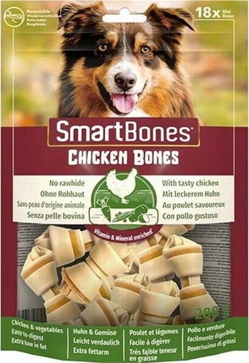 SmartBones Tavuklu Düğüm Köpek Ödül Kemiği Mini 18'li