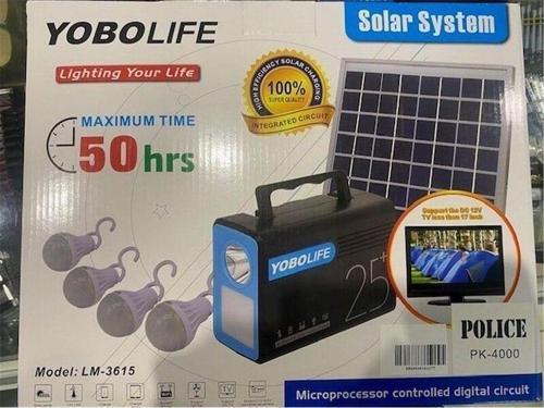 Pk-4000 Solar Enerjili Işıldak 4 Adet Led Ampül Lityum Pil (25200Mah) 12V (Araç Tv Ve Buzdolabı)