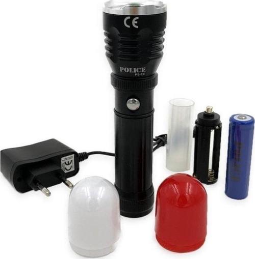 Ps-22 El Feneri Kit Pil+Şarj+Magnet Pro Led Işık