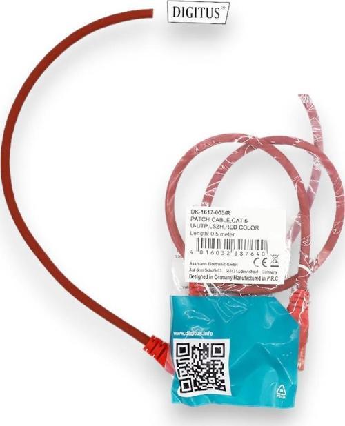 PATCH CORD UTP CAT6 0.50 MT RED (10'LU PAKET)