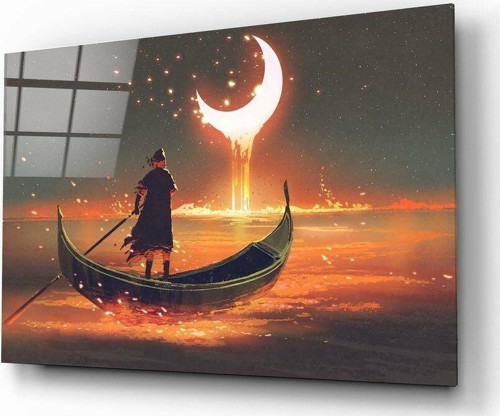 Ayın Kızılı Cam Tablo | Hediyelik, Dekoratif, Ofis, Mutfak