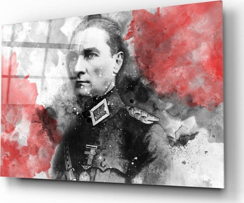 Baş Kumandan Atatürk Cam Tablo | Hediyelik, Dekoratif, Ofis, Mutfak