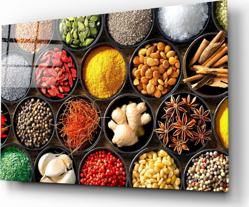 Baharat Cam Tablo | Hediyelik, Dekoratif, Ofis, Mutfak