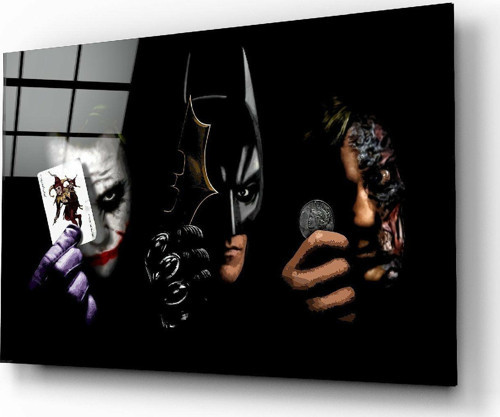 Batman, Joker, Harvey Cam Tablo | Hediyelik, Dekoratif, Ofis, Mutfak