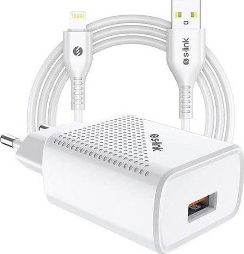 SL-EC40L 5V 2400MA Lightning Kablolu Beyaz Ev Şarj Adaptörü Beyaz