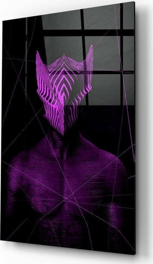 Darko Violet Cam Tablo | Hediyelik, Dekoratif, Ofis, Mutfak